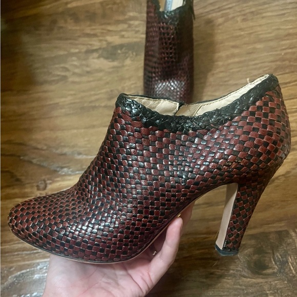 Prada Woven Leather Booties **RARE** - Picture 5 of 10